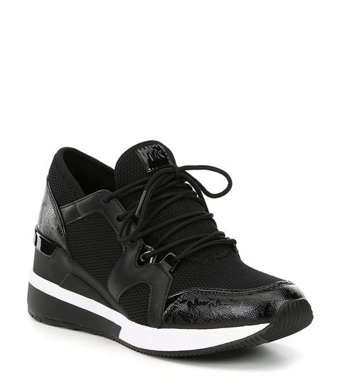 zwarte lak sneakers michael kors|Michael Kors black designer sneakers.